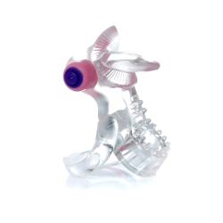Ерекційне віброкільце Tongue Vibro CockRing Clear