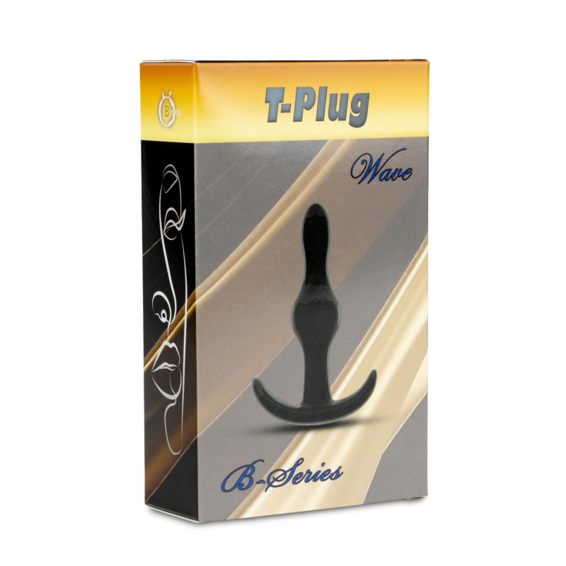 Анальна пробка T-Plug Wave чорна Анальна пробка T-Plug Wave чорна
