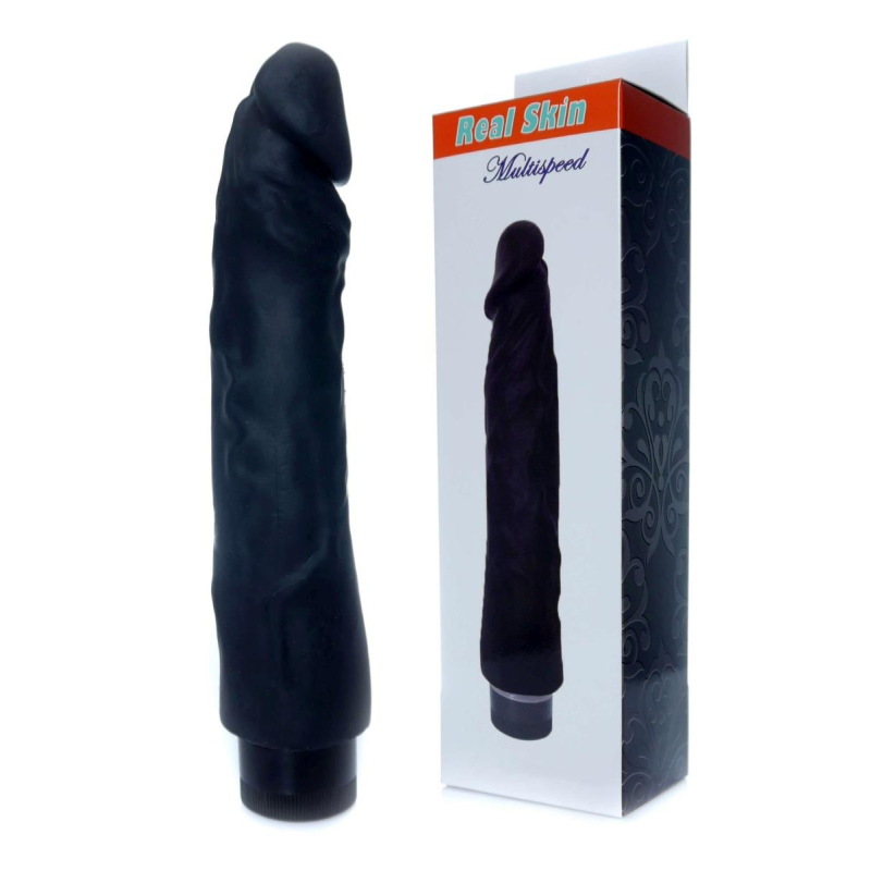 Вібратор - Real Skin Multispeed Black, 22,5 см