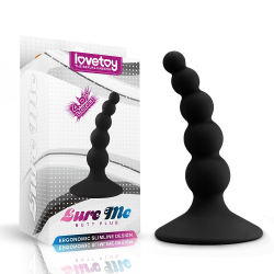 Анальна пробка Lure Me Beaded Butt Plug чорна
