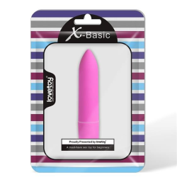 Вібропуля X-Basic Bullet Long 10 режимів рожева