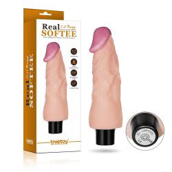 Реалістичний вібратор Reel Softee Vibrator 7" тілесний
