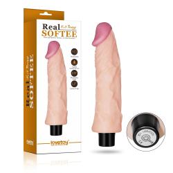 Реалістичний вібратор Real Softee Vibrator 8" тілесний