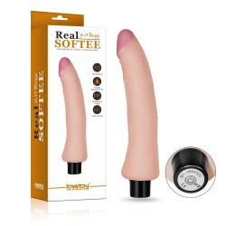 Реалістичний вібратор Real Softee Vibrator 9" тілесний