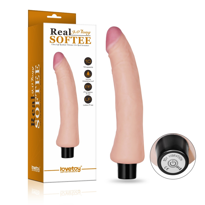 Реалістичний вібратор Real Softee Vibrator 9" тілесний Реалістичний вібратор Real Softee Vibrator 9" тілесний