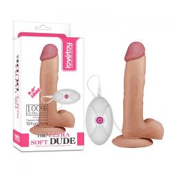 Реалістичний вібратор The Ultra Soft Dude 22см тілесний