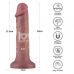 Реалістичний вібратор Vibrating Dual Density Power Cock 8'' тілесний