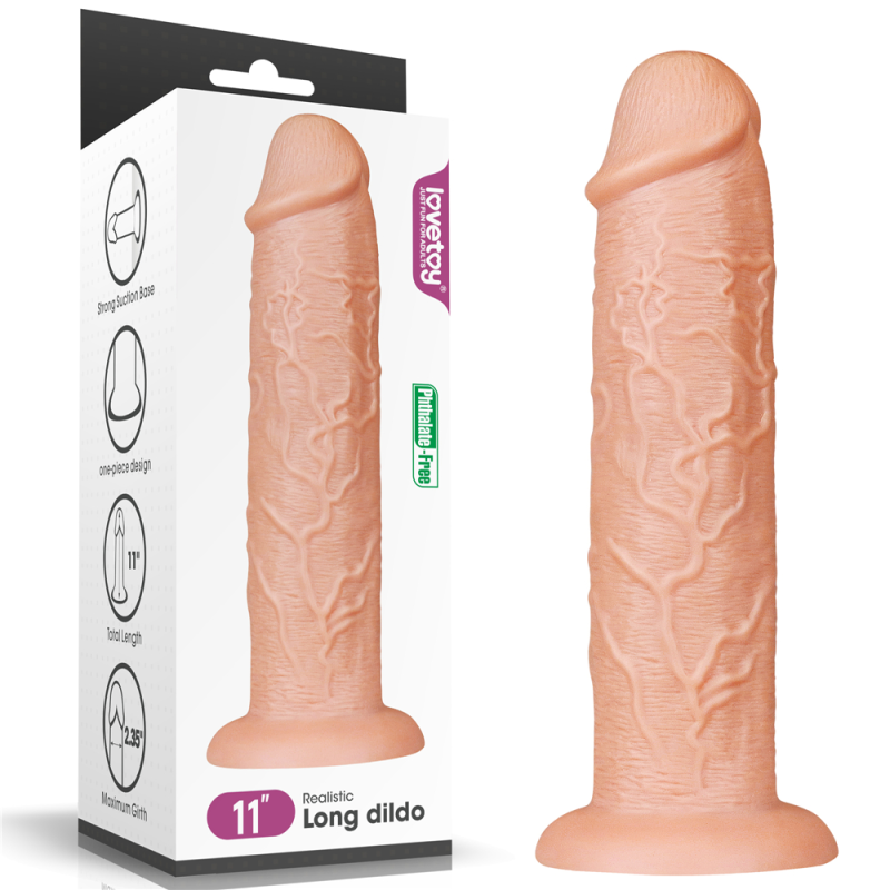 Реалістичний фалоімітатор LoveToy King-Sized 28 см тілесний Реалістичний фалоімітатор LoveToy King-Sized 28 см тілесний