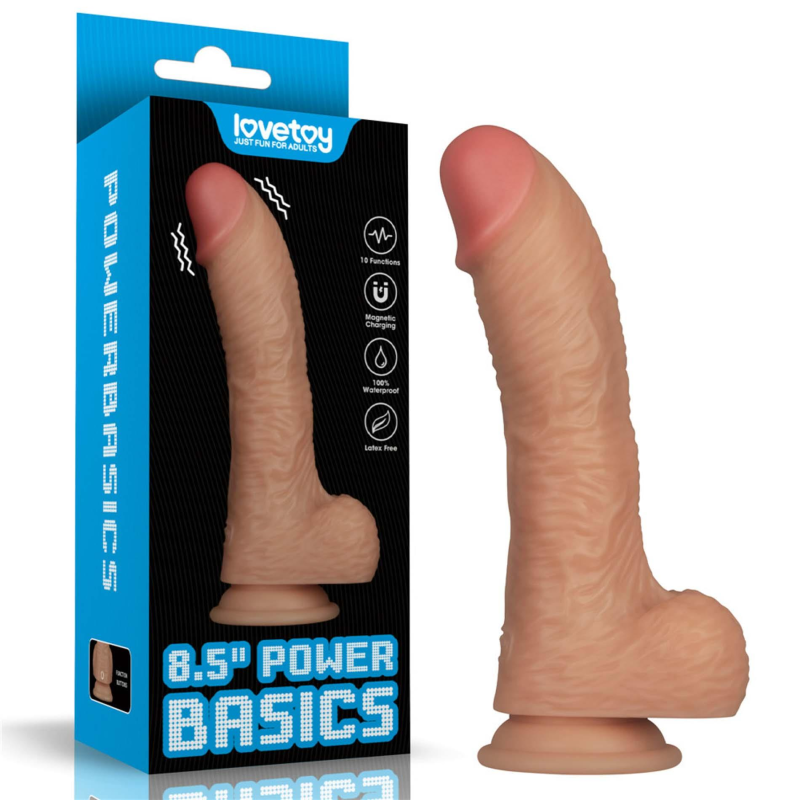 Реалістичний вібратор Vibrating Power Basics Cock 8.5" тілесний Реалістичний вібратор Vibrating Power Basics Cock 8.5" тілесний