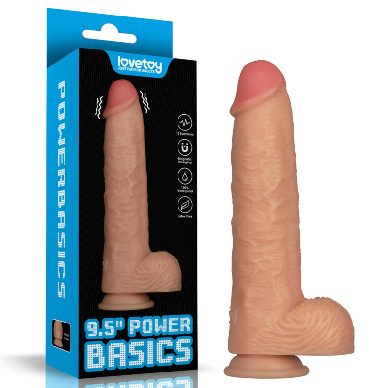 Реалістичний вібратор Vibrating Power Basics Cock тілесний 23.6см