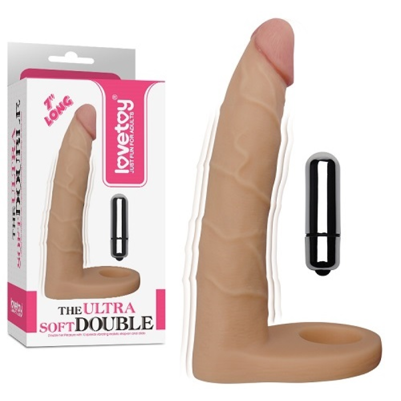 Насадка для подвійного проникнення - The Ultra Soft Double Vibrating 7"