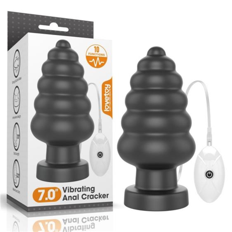 Вібруюча анальна пробка King-Sized чорна 18см Вібруюча анальна пробка King-Sized чорна 18см