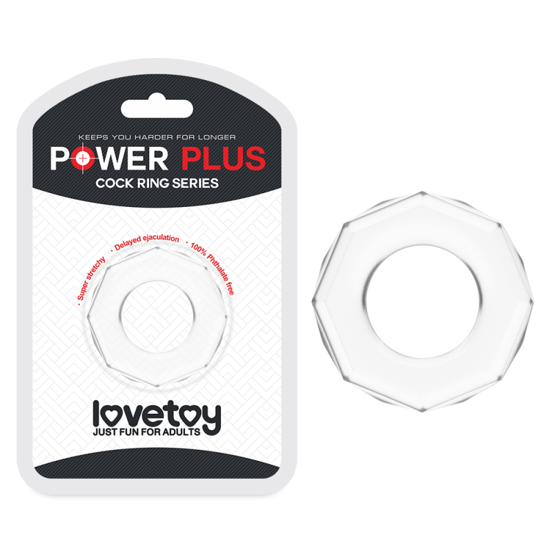 Ерекційне кільце Power Plus Cockring 4 Clear прозоре Ерекційне кільце Power Plus Cockring 4 Clear прозоре
