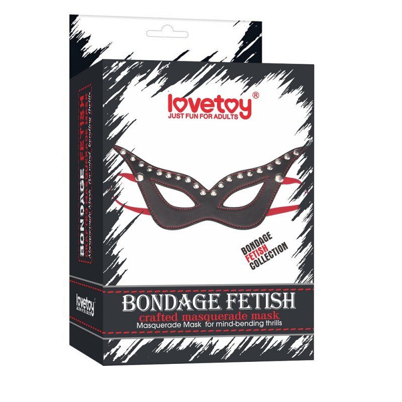Маска чорна Bondage Fetish Crafted Masquerade