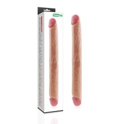 Двосторонній фалоімітатор тілесний King-Sized Realistic Slim Ultra Double Dildo 17 дюймів