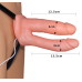 Страпон для подвійного проникнення - Vibrating Unisex Hollow Double Penetration 6"