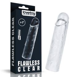 Прозора насадка на член Flawless Clear Penis Sleeve Add 1" від LoveToy
