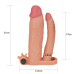 Насадка на член - Pleasure X-Tender Vibrating Double Penis Sleeve Add 3" Flesh
