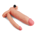 Насадка на член - Pleasure X-Tender Vibrating Double Penis Sleeve Add 3" Flesh