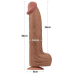 Фалоімітатор - Sliding-Skin Dual Layer Dong 14" Brown