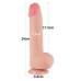 Фалоімітатор з мошонкою Sliding-Skin Dual Layer тілесний Фалоімітатор з мошонкою Sliding-Skin Dual Layer тілесний