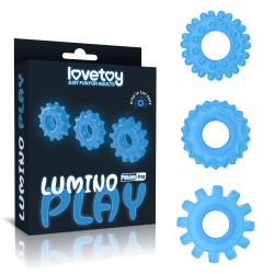 Набір ерекційних кілець Lumino Play Penis Ring білий