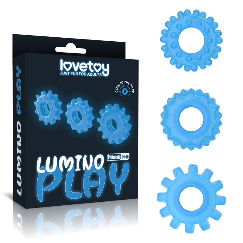 Набір ерекційних кілець Lumino Play Penis Ring білий Набір ерекційних кілець Lumino Play Penis Ring білий