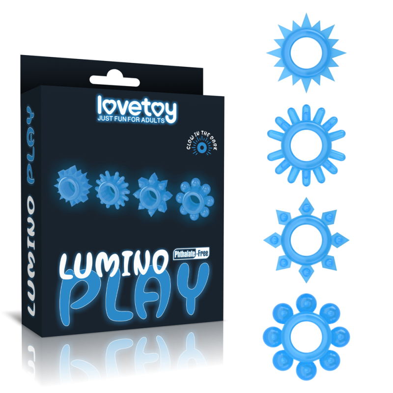 Набір світлящихся ерекційних кілець Lumino Play Penis Ring біле Набір світлящихся ерекційних кілець Lumino Play Penis Ring біле