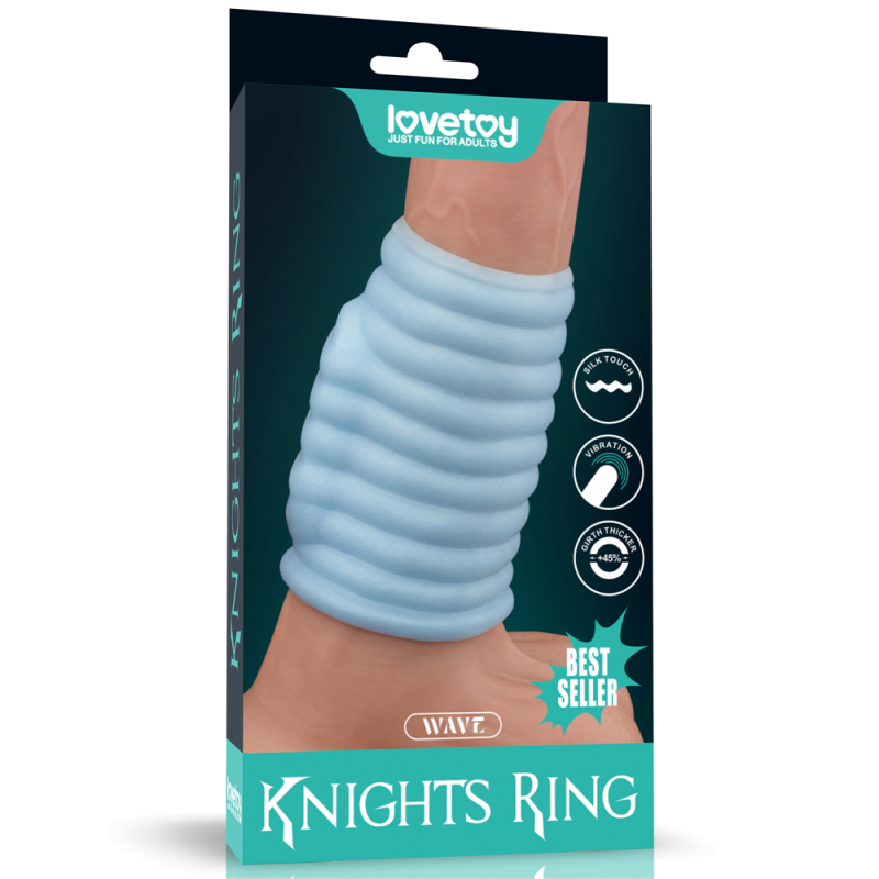Насадка на член - Vibrating Wave Knights Ring Blue