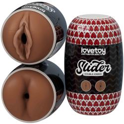 Мастурбатор - Slider Double-Ended Masturbator Ass and Vagina Brown