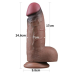 Фалоімітатор - Dual-Layered Silicone Cock XXL 9.5" Brown