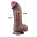 Фалоімітатор з мошонкою Dual-Layered Silicone Cock коричневий