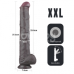 Фалоімітатор Dual Layered Bendable XXL чорний з мошонкою