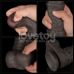 Фалоімітатор Dual Layered Bendable XXL 16 дюймів чорний LoveToy Фалоімітатор Dual Layered Bendable XXL 16 дюймів чорний LoveToy