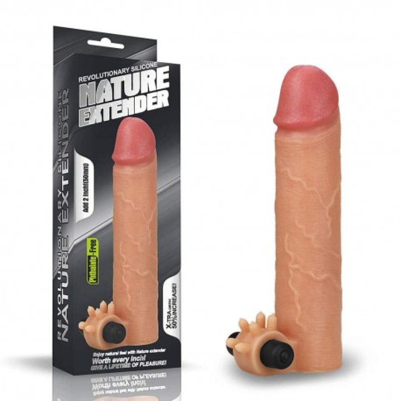 Вібронасадка на член - Revolutionary Silicone Nature Extender Add 2" Flesh Вібронасадка на член - Revolutionary Silicone Nature Extender Add 2" Flesh