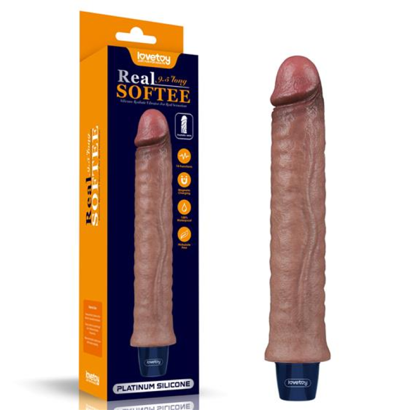 Вібратор Real Softee коричневий 24,5 см Вібратор Real Softee коричневий 24,5 см