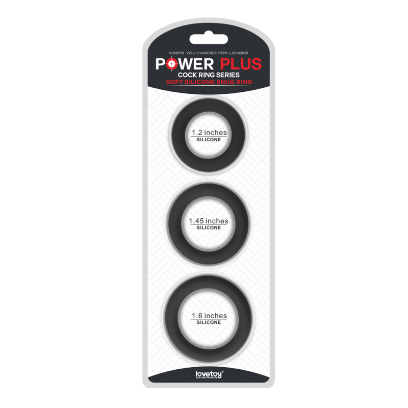 Ерекційні кільця Power Plus Soft Silicone Snug Ring Black Ерекційні кільця Power Plus Soft Silicone Snug Ring Black