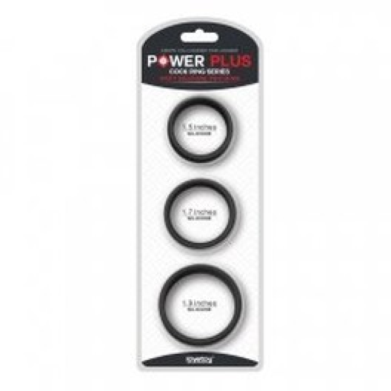 Ерекційні кільця Power Plus Soft Silicone Pro Ring чорні Ерекційні кільця Power Plus Soft Silicone Pro Ring чорні