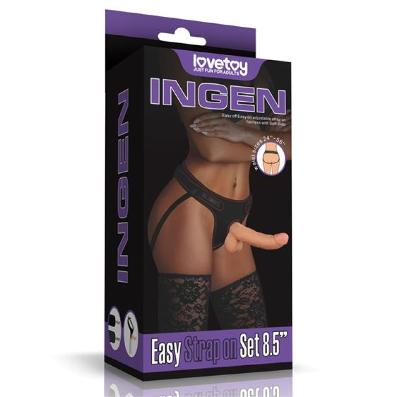 Страпон Ingen Easy Strap-On Set тілесний 21.5 см