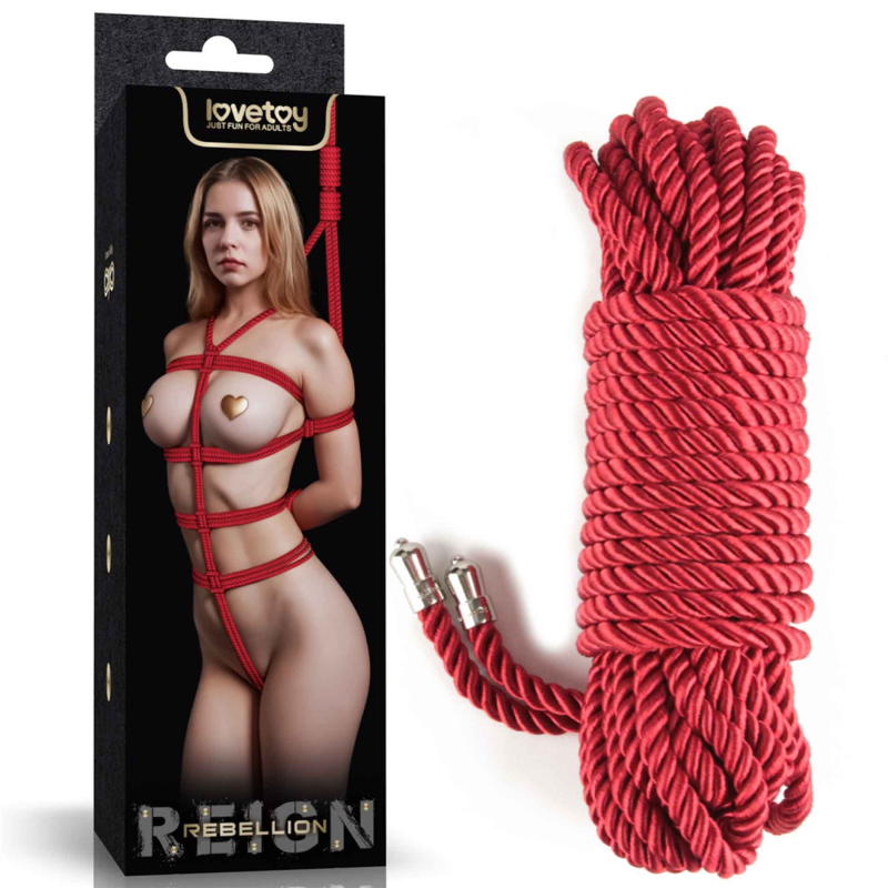 Мотузка - Rebellion Reign Red Bondage Rope, 10 м Мотузка - Rebellion Reign Red Bondage Rope, 10 м
