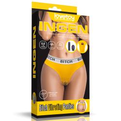 Трусики з вібропулею жовті Ingen Bitch