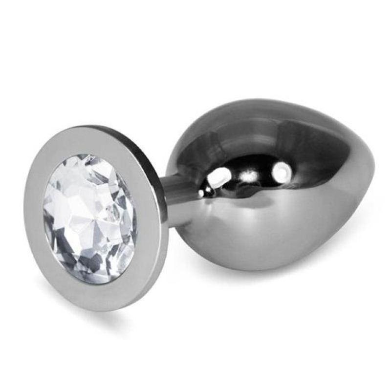 Анальна пробка - Heavy Metal Anal Plug Rosebud Classic L White
