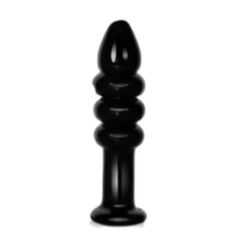 Анальна пробка - Glass Romance 5.5" Black