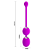 Вагінальні віброкульки - Pretty Love Willie Vibrating Kegel Balls Purple