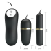 Віброяйце з вібропулею - Pretty Love Electric Stimulation Double Vibro-Bullets Black