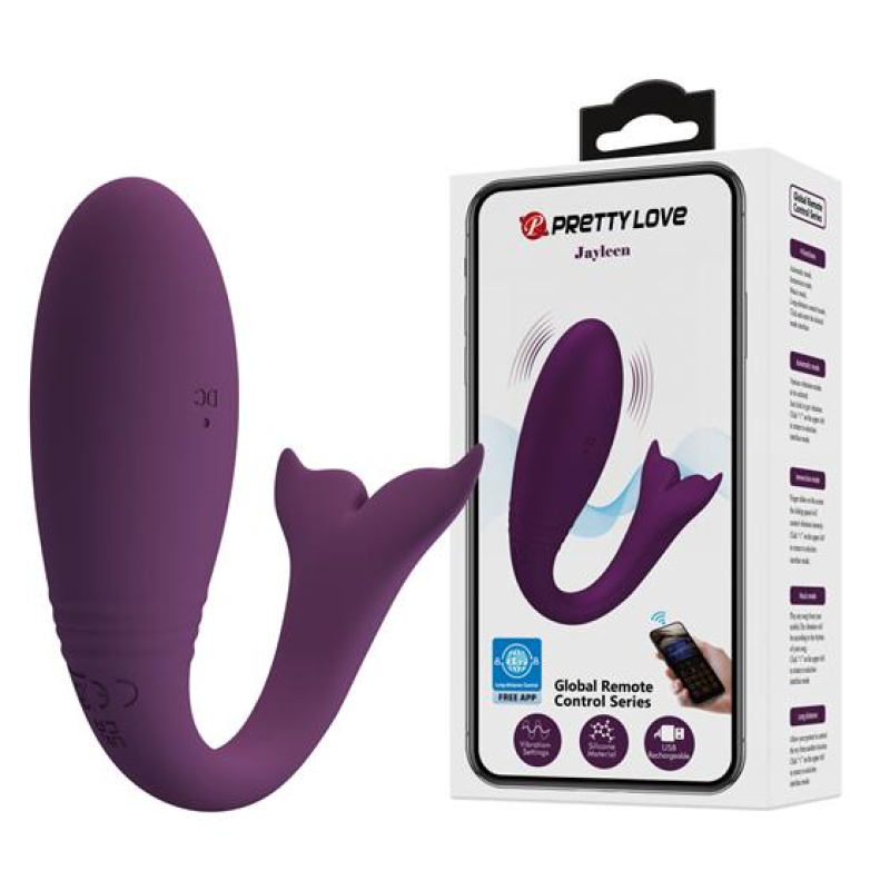 Вібратор - Pretty Love Jayleen Stimulator Dark Purple (App)