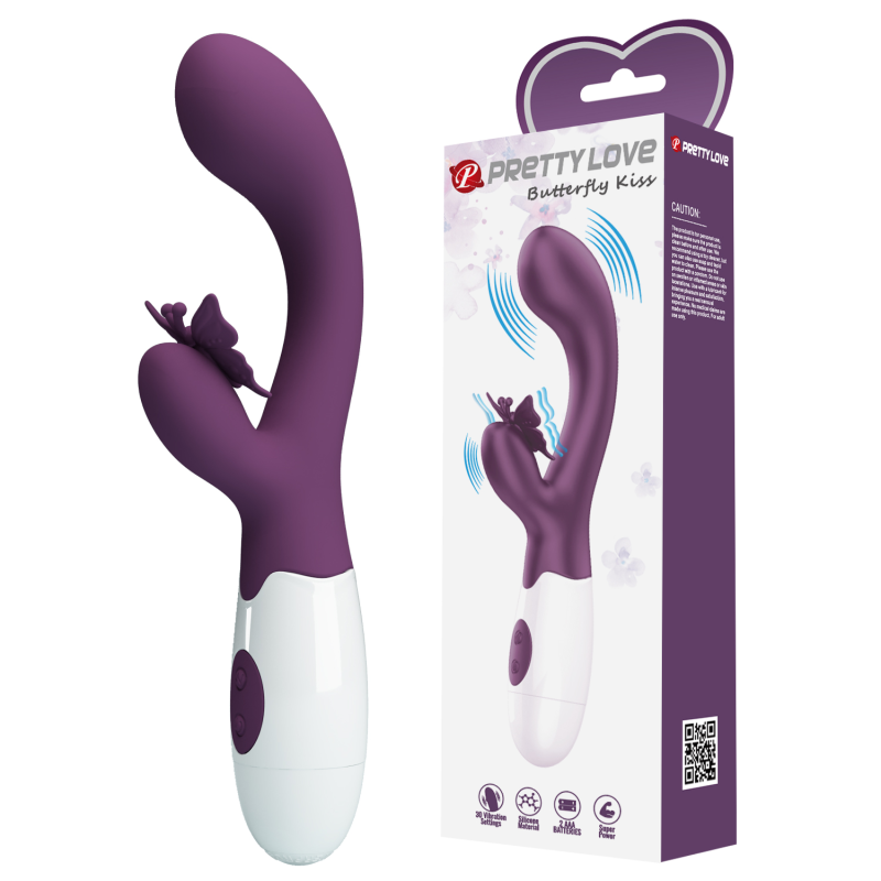 Вібратор - Pretty Love Butterfly Kiss Vibrator Dark Purple