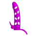 Насадка на член - Pretty Love Vibrating Penis Sleeve With Ball Strap 6" Purple