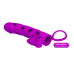 Насадка на член - Pretty Love Vibrating Penis Sleeve With Ball Strap 6" Purple
