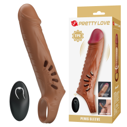 Вібронасадка на член Pretty Love Penis Sleeve тілесна